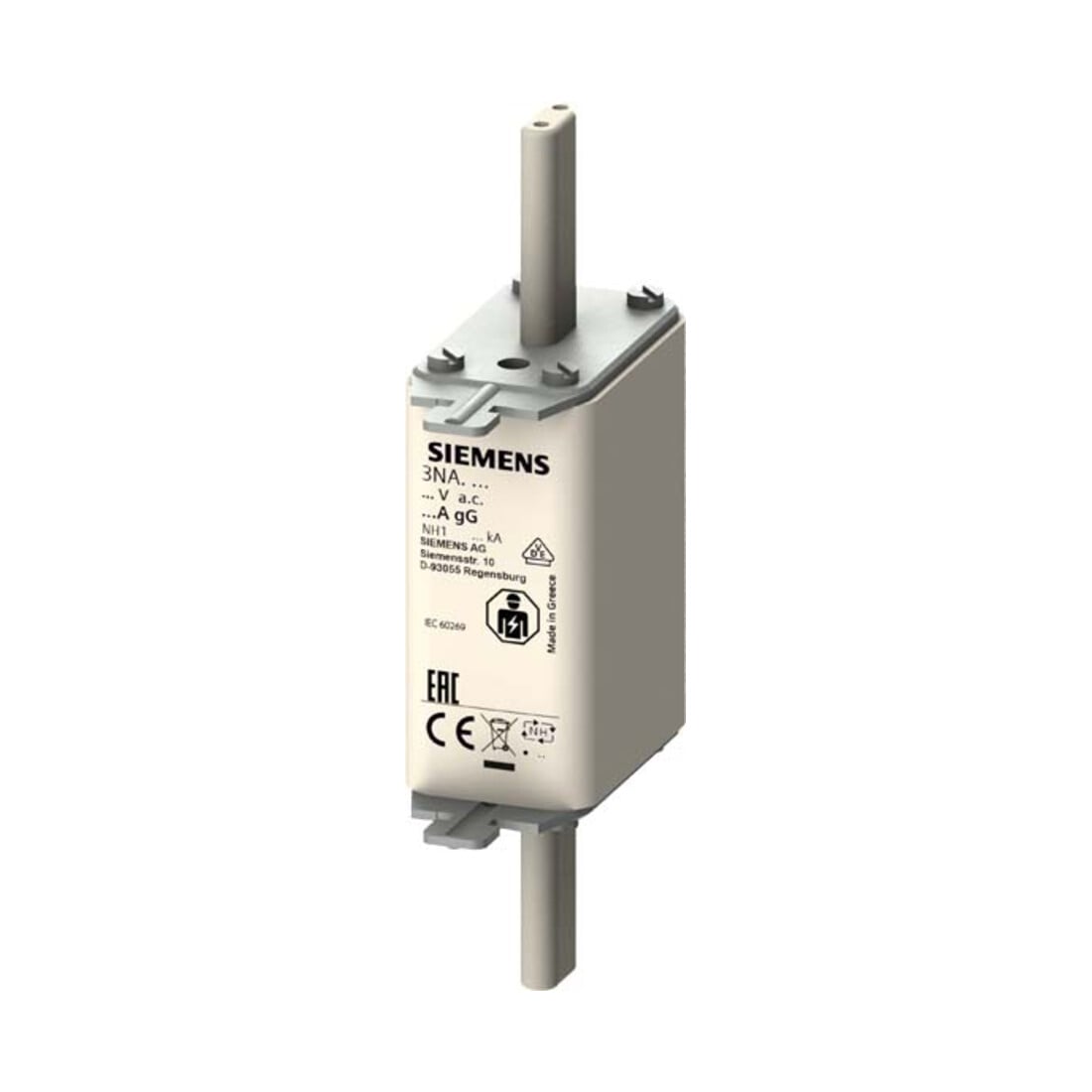 Siemens Indus.Sector Porte-fusible NH G1 50A 500AC/440VDC 3NA3120