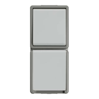 Siemens Indus.Sector Prise Schuko Delta Surface, gris foncé/gris clair 5TA4816