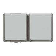 Siemens Indus.Sector Prise Schuko Delta Surface, gris foncé/gris clair 5UB4722-1