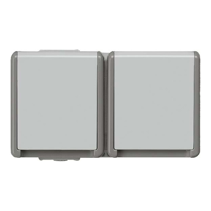 Siemens Indus.Sector Prise Schuko Delta Surface, gris foncé/gris clair 5UB4722