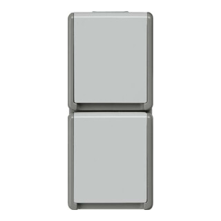 Siemens Indus.Sector Prise Schuko Delta Surface, gris foncé/gris clair 5UB4723