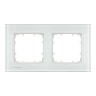 Siemens Indus.Sector Rahmen 2-fach Delta Miro Glas,ws 5TG1202-1
