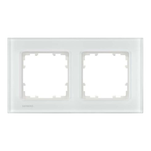 Siemens Indus.Sector Rahmen 2-fach Delta Miro Glas,ws 5TG1202-1