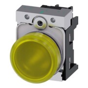 Siemens Indus.Sector Signal lumineux 22 mm, rond, jaune, lentille 3SU1152-6AA30-1AA0-1
