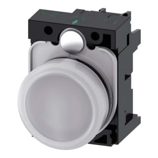 Siemens Indus.Sector Signal lumineux blanc, lentille lisse 3SU1102-6AA60-1AA0