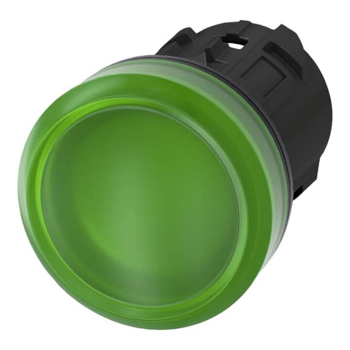 Siemens Indus.Sector Signal lumineux vert 22 mm, rond, 3SU1001-6AA40-0AA0