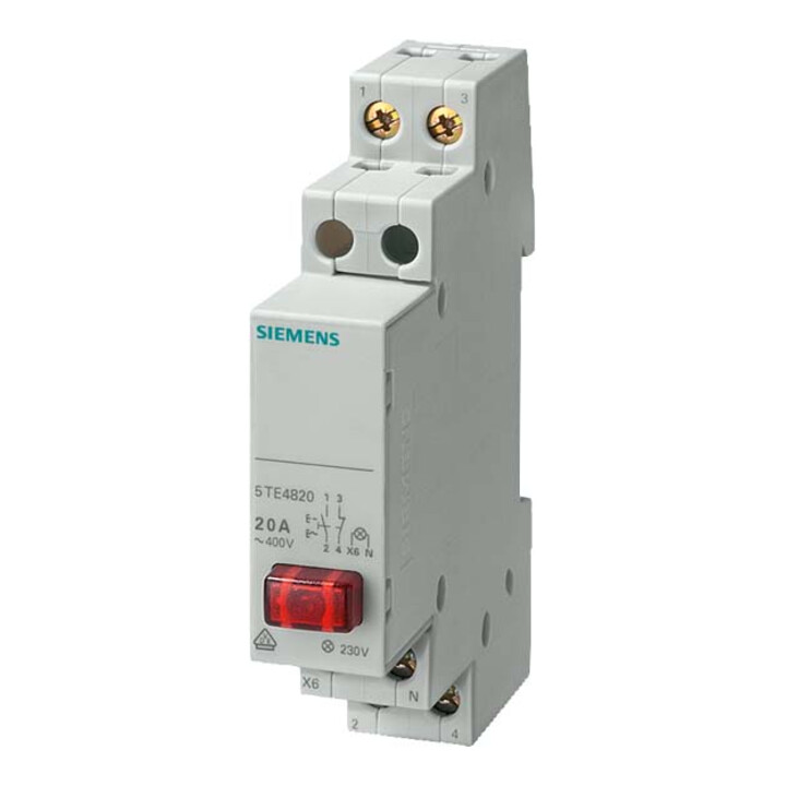 Siemens Indus.Sector Taster 1S,1Ö,20A,rot,230V 5TE4820