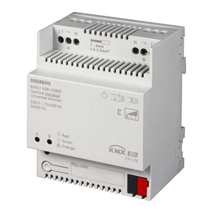 Siemens Indus.Sector Universal-Dimmer 2x300VA, 230VAC 5WG1528-1DB01
