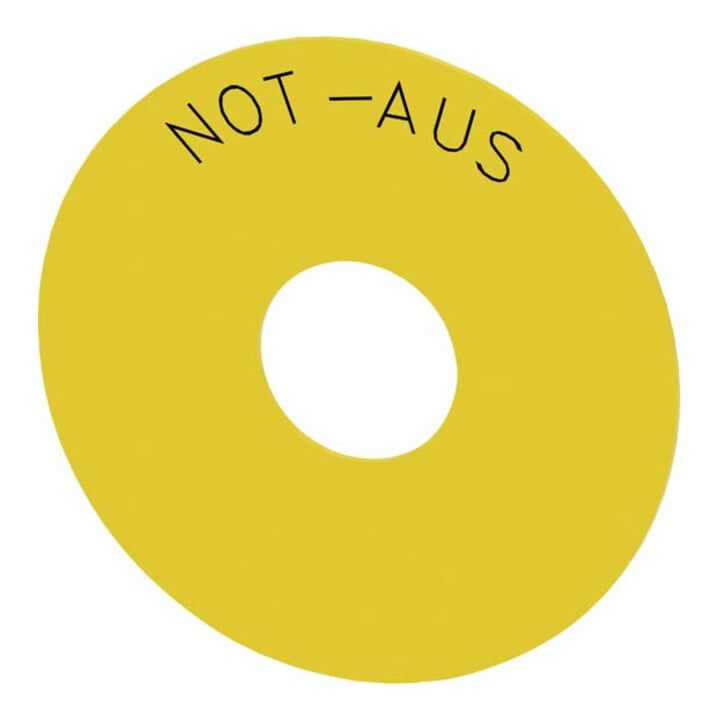 Siemens Indus.Sector Unterlegschild Not-Halt-Pilzdruckt. 3SU1900-0BC31-0AS0