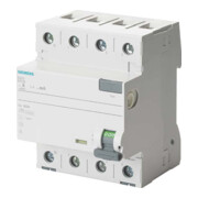 Siemens Interrupteur différentiel numérique industriel Type A, 30mA, 40A 5SV3344-6KL-1