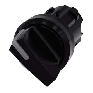 Siemens Knebelschalter 3SU1002-2BC10-0AA0 beleuchtbar 22mm rund Kunststoff schwarz