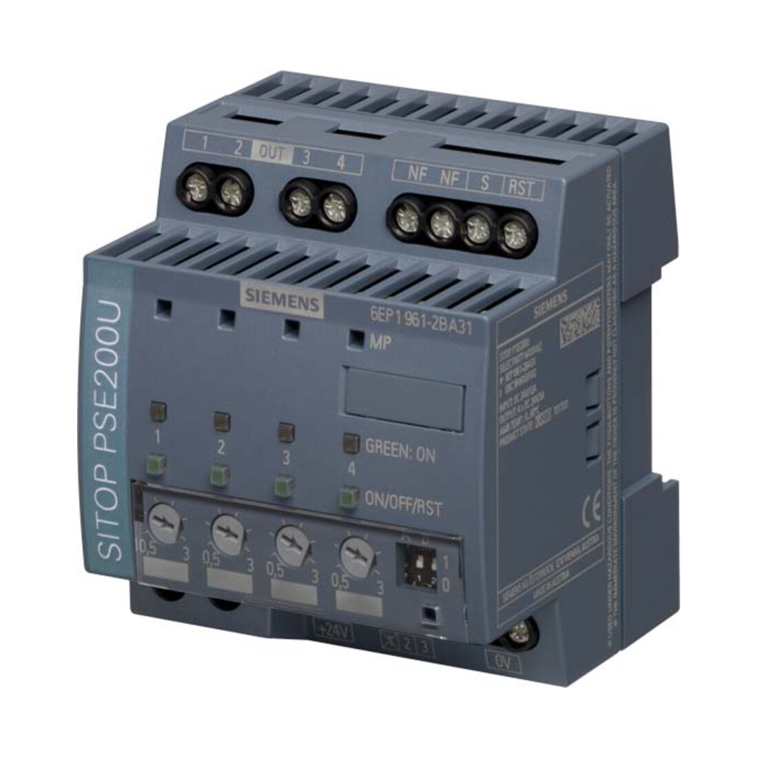 Siemens Module de sélectivité ind. num. 24VDC, 4x3A, IP20 6EP1961-2BA31