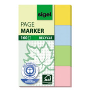 Sigel Haftmarker Recycle HN604 20x50mm farbig sortiert 4 St./Pack.