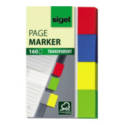 Sigel Haftmarker Transparent HN670 20x50mm farbig sortiert 4 St./Pack.
