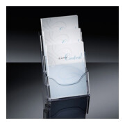 Sigel Prospekthalter LH130 für DIN A4 3Fächer Arcyl glasklar