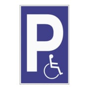 Parkplatzbeschilderung Parken f.Behinderte L250xB400mm Ku.blau/weiß-1
