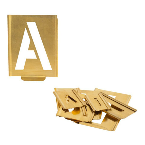 Signierschablonensatz 327 Buchstaben A-Z Schrift-H.150mm Spezialblech KUKKO