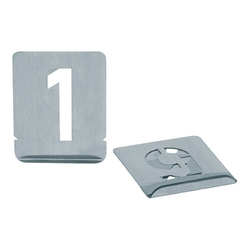 Signierschablonensatz 327 Zahlen 0-9 Schrifthöhe 60mm Zinkblech TURNUS