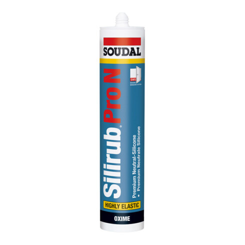 Silicone neutre Soudal Silirub Pro N (différentes couleurs)
