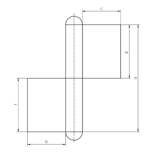 SIMONSWERK Anschweißband KO 4, 160x50x14x4 2tlg. Stahl blank