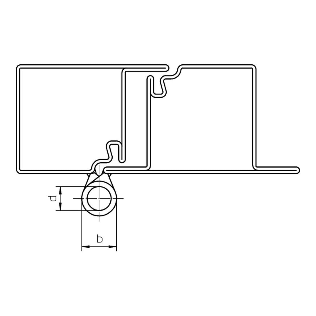 SIMONSWERK Anschweißband KO 40, 2tlg 180mm blank