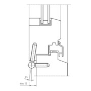 SIMONSWERK BAKA® C 1-13 paumelle à encastrer pour battant basculant, 3 pcs Ø13mm topzink-2