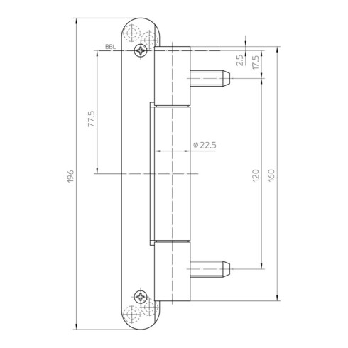 SIMONSWERK Bande de conversion VN 3737/160 Compact acier inoxydable