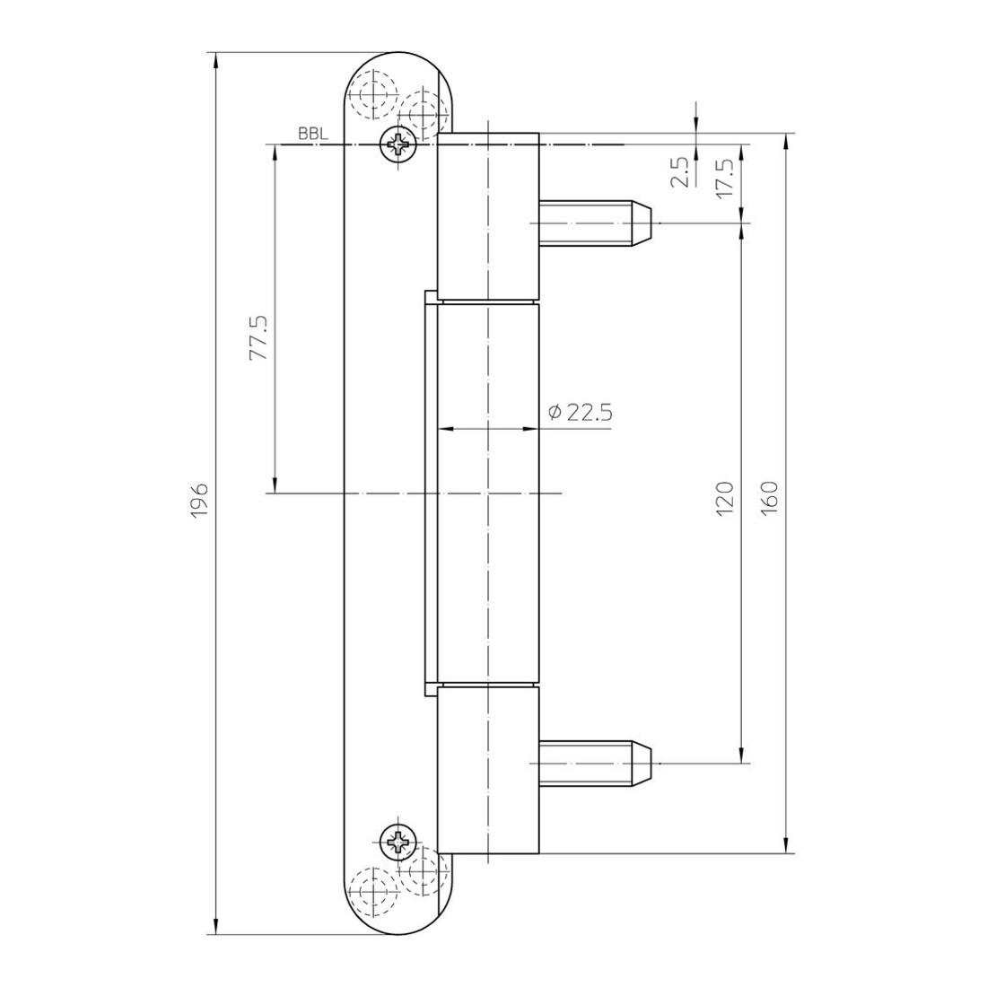 SIMONSWERK Bande de conversion VN 3737/160 Compact acier inoxydable