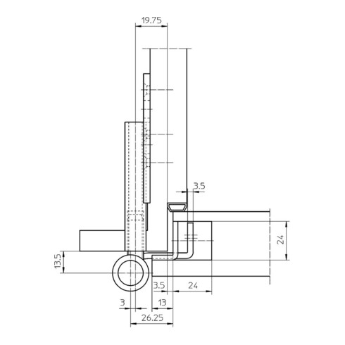 SIMONSWERK Bande de conversion VN 3737/160 Compact acier inoxydable