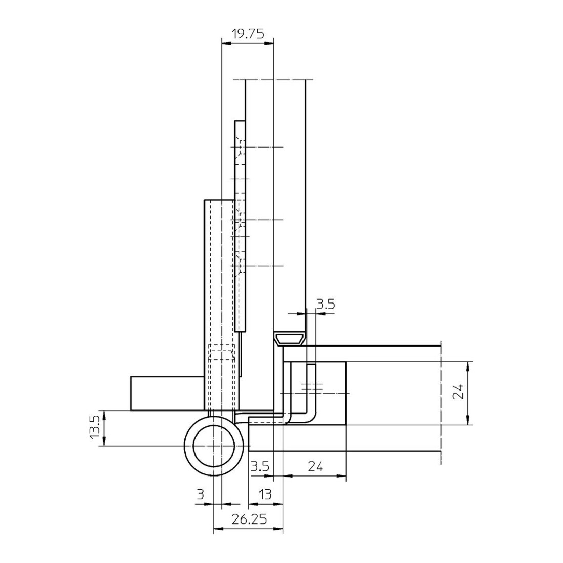 SIMONSWERK Bande de conversion VN 3737/160 Compact acier inoxydable