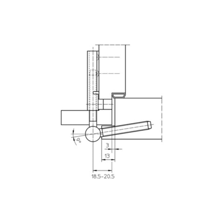 Simonswerk Paumelle d'encastrement V 5450 pas à 6 mm DIN droite acier nickelé pour portes feuillurées