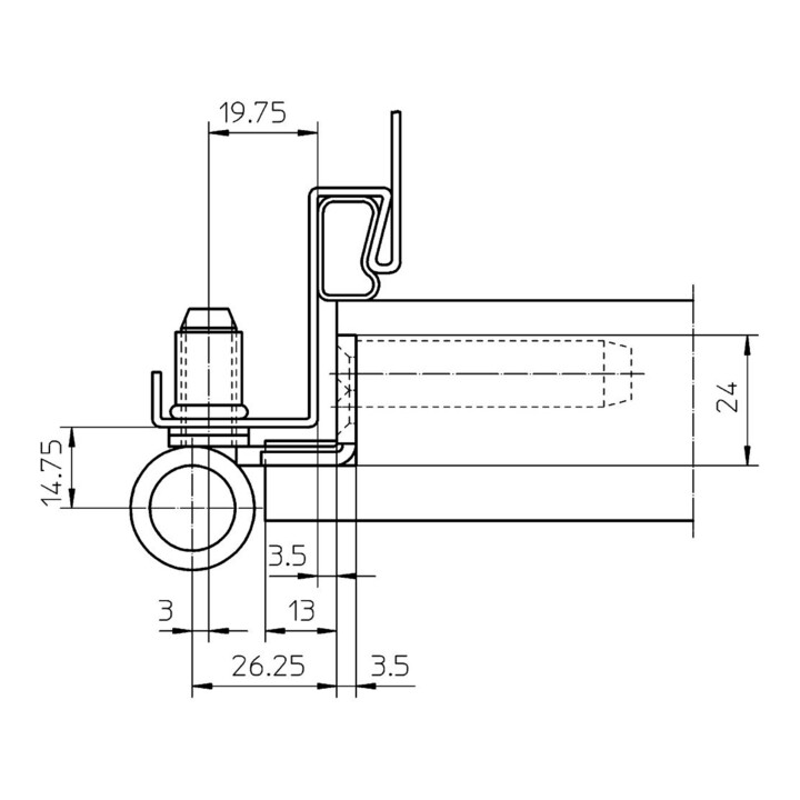 SIMONSWERK Objektband VN 3738/160 Edelstahl