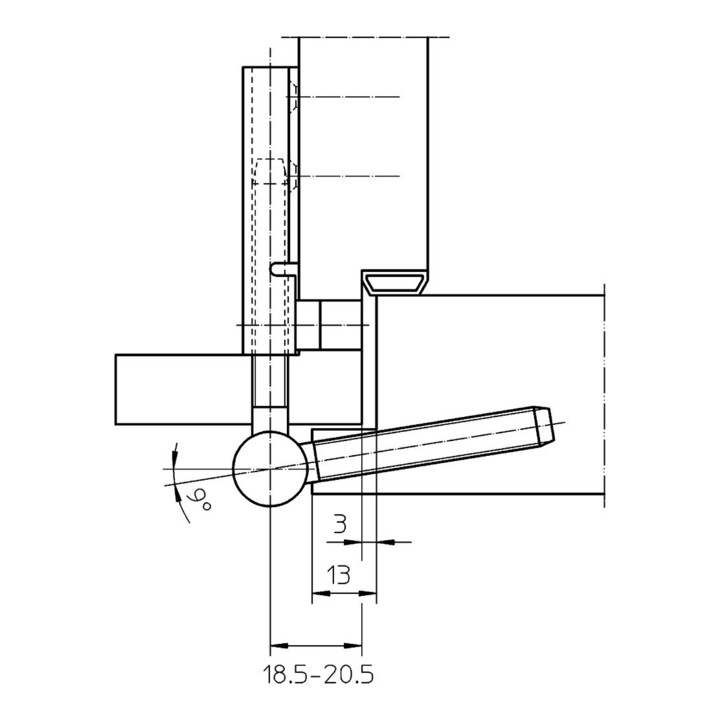 SIMONSWERK Partie d'ouvrant VARIANT® V 0020 nickelée VE 400