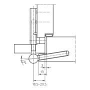 SIMONSWERK Partie d'ouvrant VARIANT® V 0026 WF nickelée VE 100-5
