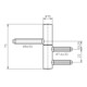SIMONSWERK Paumelle à encastrer B 1-15, 2 pièces, 15 mm topzinc-4
