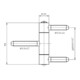 SIMONSWERK Paumelle à encastrer C 1-20 WF 3 pcs, 20 mm zingué brillant-4