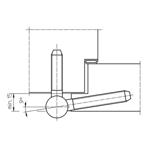 SIMONSWERK Paumelle à encastrer C 1-20 WF 3 pcs, 20 mm zingué brillant
