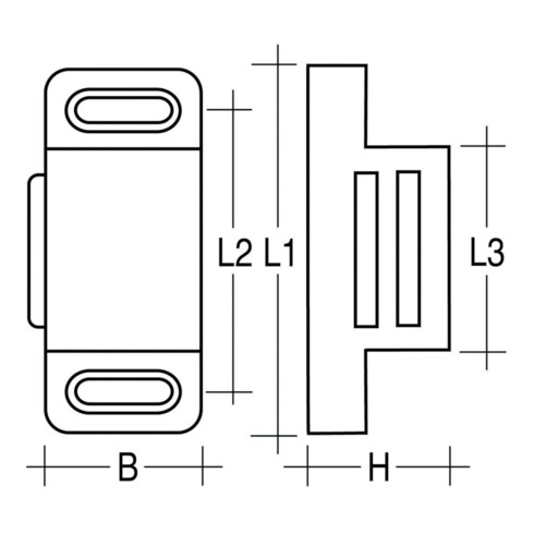 Simplec Aimant de verrouillage 4Kg brun, avec contre-élément