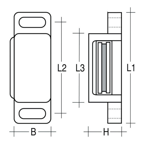 Simplec Aimant de verrouillage 6Kg blanc, avec contre-pièce