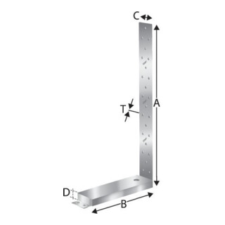 SIMPSON Tirant HD140M12G avec rondelle en U