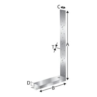 SIMPSON Zuganker HD240M12G inklusive U-Scheibe
