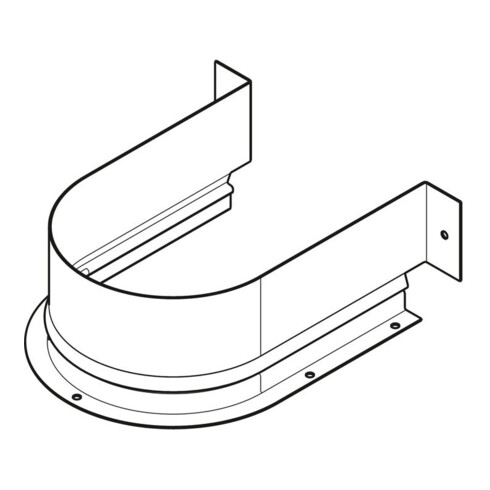 Siphonabdeckung L.300mm silber HETTICH