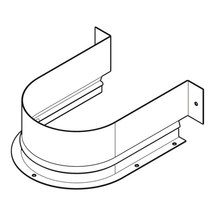Siphonabdeckung L.300mm silber HETTICH