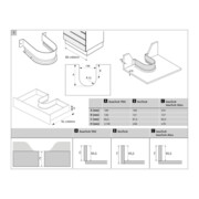 Siphonabdeckung L.300mm silber HETTICH-5