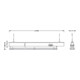 Siteco Rail de montage 58FS002 tôle d'acier galvanisée 3180 x 64 x 67mm blanc