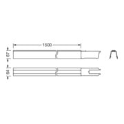 Siteco Tragschiene 1-längig L1500mm, 7x2,5, ws 51TR1C7-4