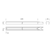 Siteco Tragschiene 1lg 5SE 10x2,5qmm 5TR101A0Q-4