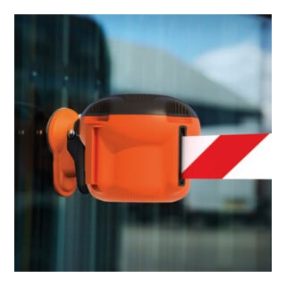 SKIPPER Cassette de sangle avec sangle 9 m rouge-blanc 126 × 145 mm 50 mm de large