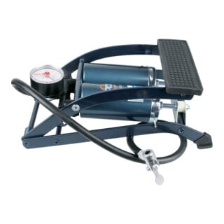 SKS Pompe à pied 5 bar double cylindre avec manomètre