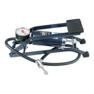 SKS Pompe à pied 5 bar simple cylindre avec manomètre